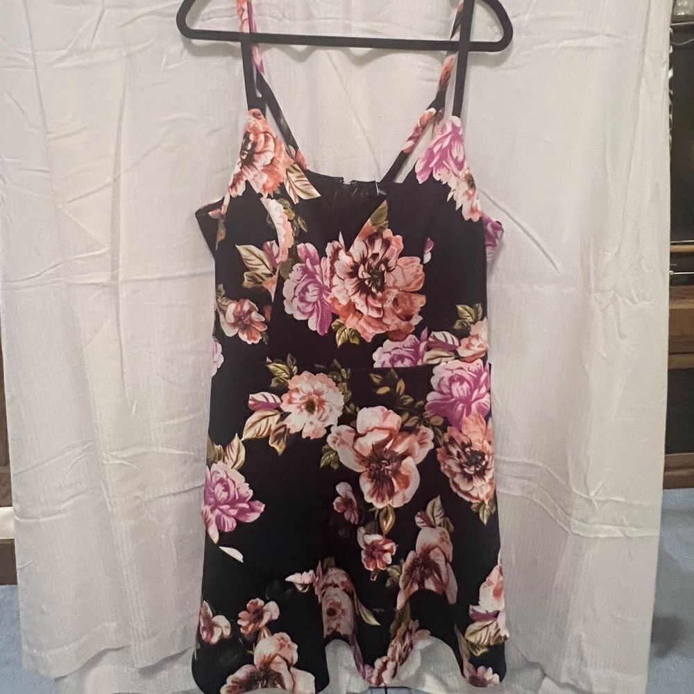 NWT! Speechless, Navy & Blush Floral Dress. Size 20.